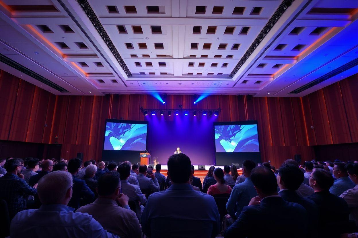 Corporate summit audience and keynote stage in Kuala Lumpur