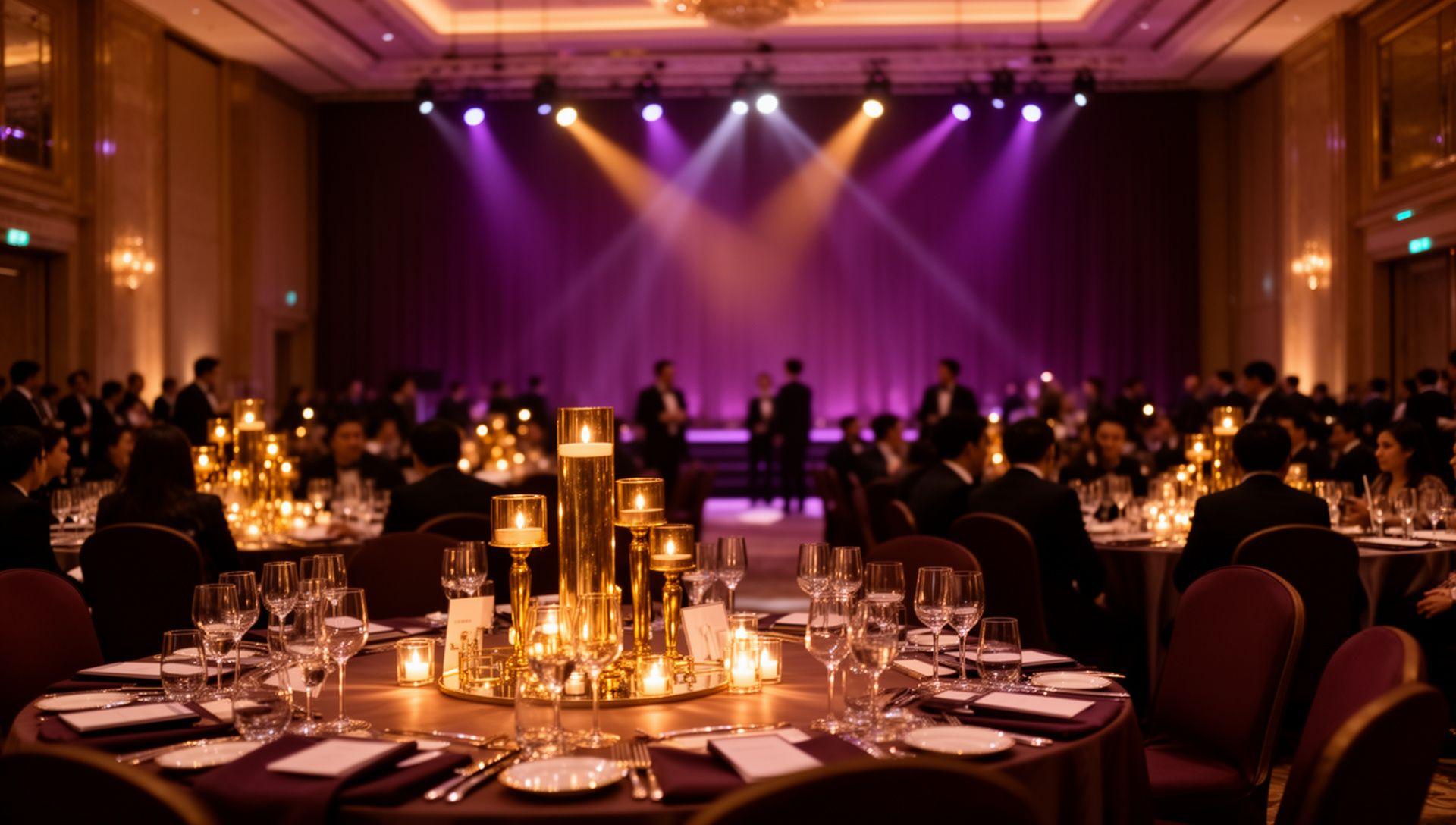 Gala dinner produced by SKB Momentum Events in a Kuala Lumpur ballroom